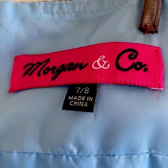 Morgan & Co Formal Dress Size 7 Baby Blue and Silver Lace Rhinestones. Gorgeous - Picture 13 of 15